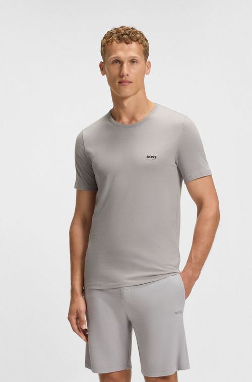 Pack De Três Camisetas Em Algodão Com Logo Bordado