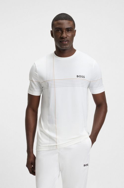 Camiseta De Ajuste Slim Ativa Em Jersey Elástico