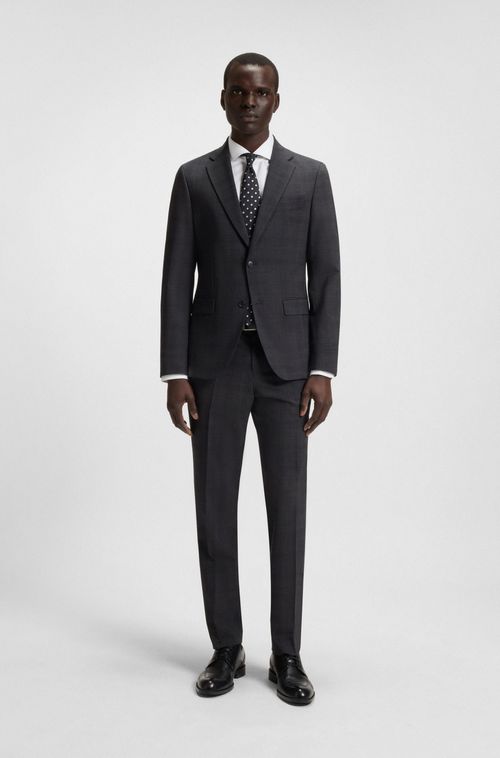 Camisa slim-fit em algodão italiano estruturado