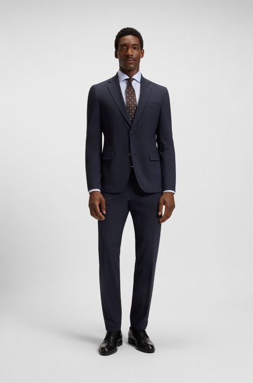 Camisa De Ajuste Slim Em Algodão Estruturado