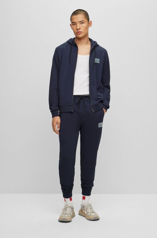 Calças De Moletom Em Algodão Com Logo Metálico