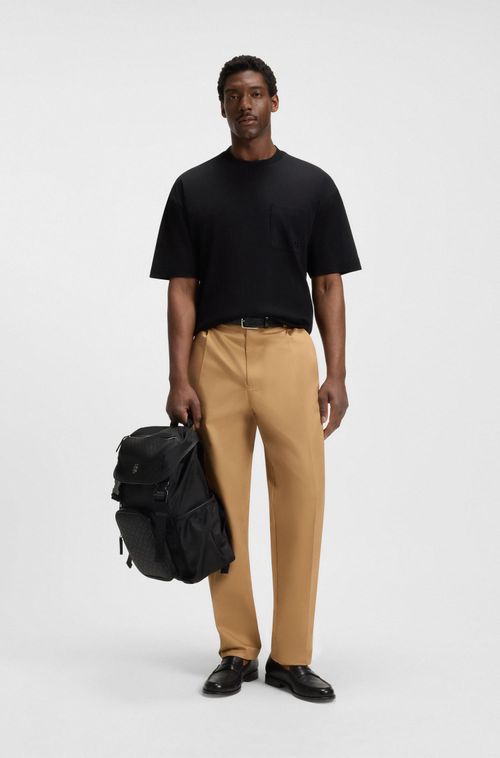 Camiseta De Algodão Mercerizado Com Monograma Double B