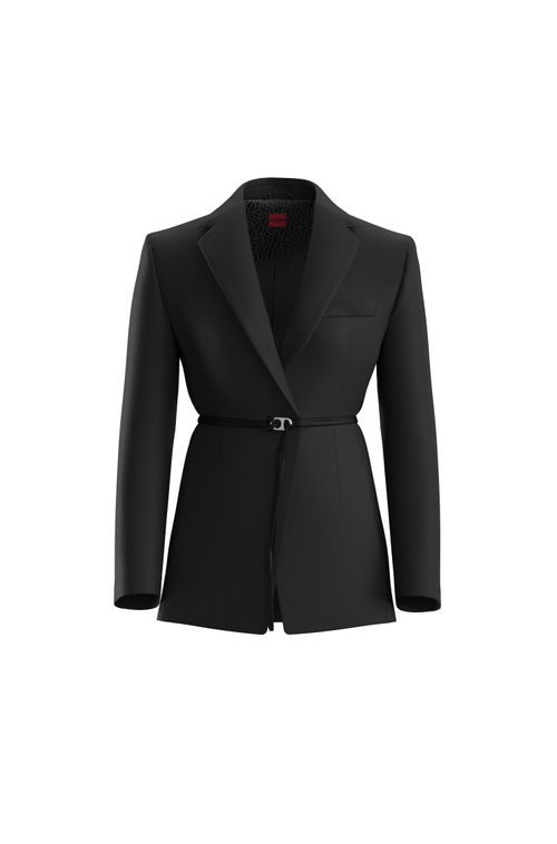 Blazer De Materiais Mistos