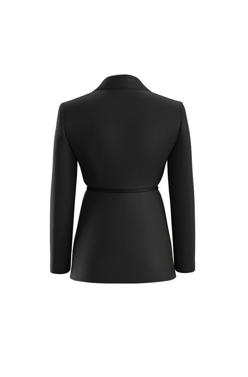 Blazer De Materiais Mistos