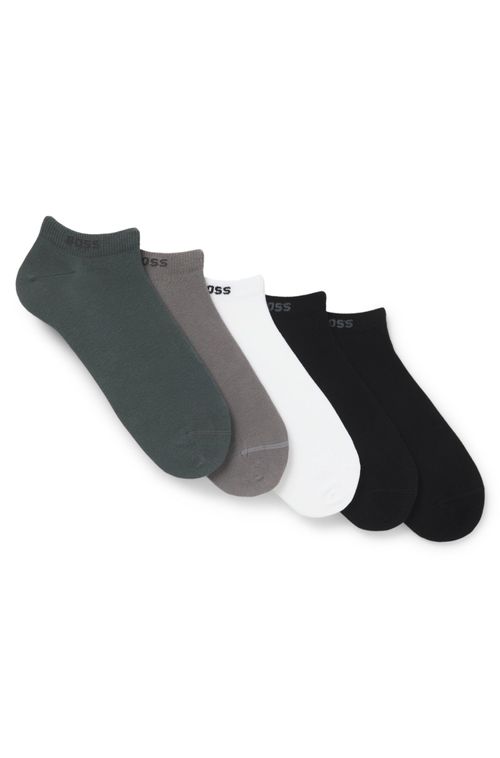 Pack De Cinco Pares De Meias Em Algodão Com Logo