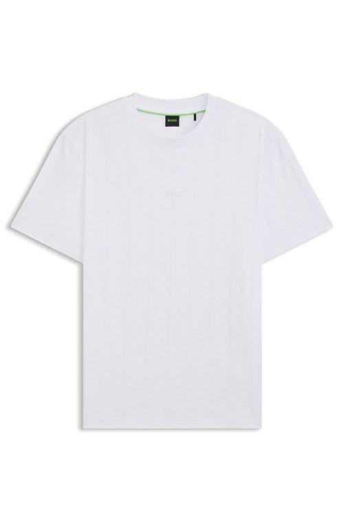 Camiseta De Algodão Com Padrão Jacquard