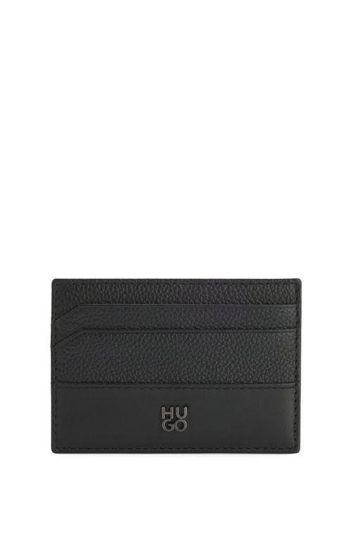 Porta-Cartões Em Couro Com Logo Sobreposto