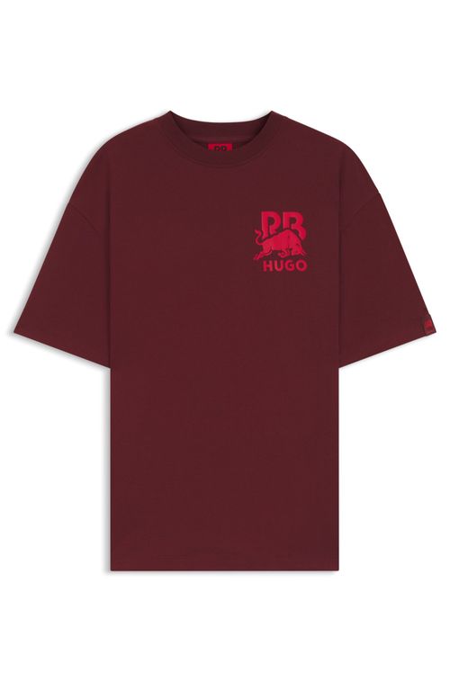 Camiseta HUGO X Racing Bulls Com Logo Lateral Azul