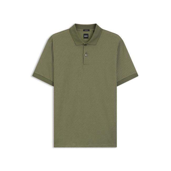 Polo De Algodão Mercerizado Com Monogramas Bicolores