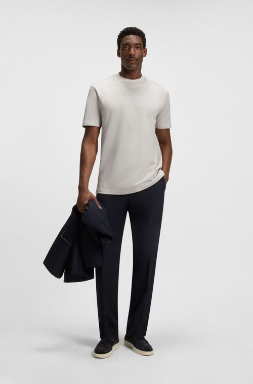 Camiseta Em Algodão Mercerizado Com Micropadrão