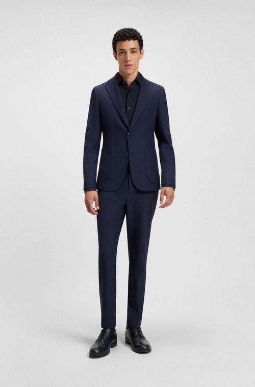 Camisa De Ajuste Slim Em Jersey Elástico Estruturado