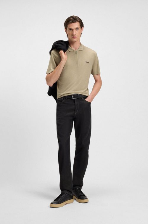 Polo BOSS X Aston Martin Com Logo Em Nobuck