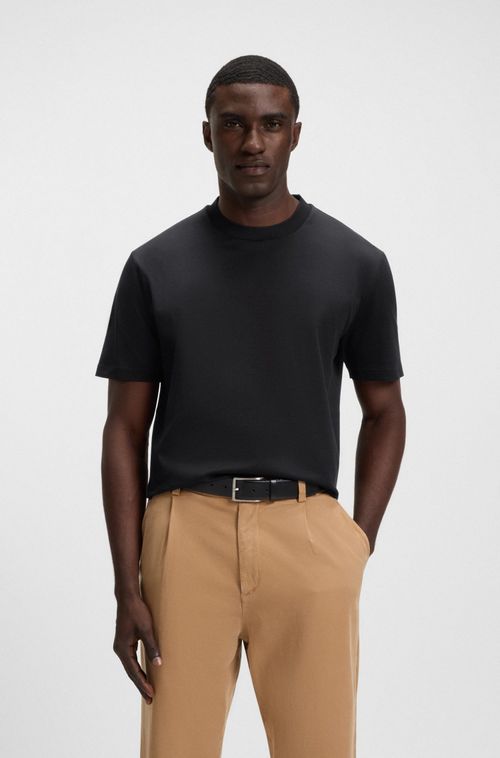 Camiseta Em Algodão Mercerizado Com Micropadrão