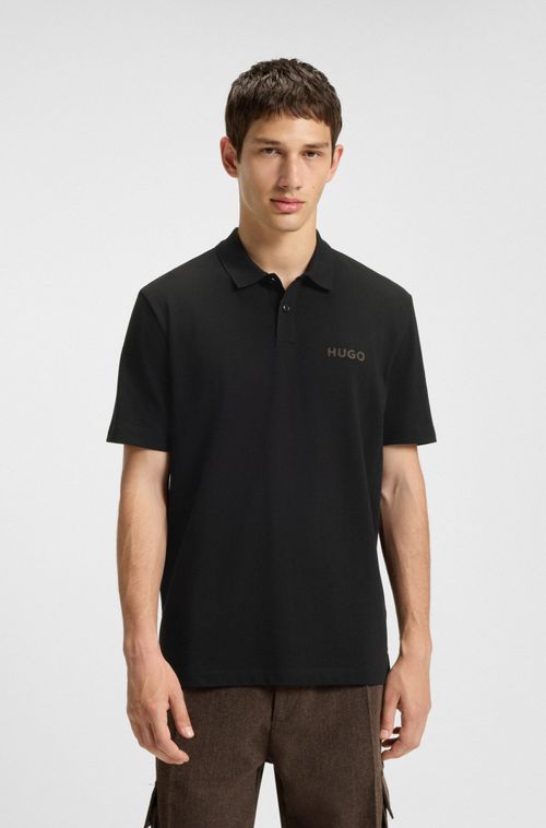 Polo De Algodão Piqué Com Aplicação De Logo