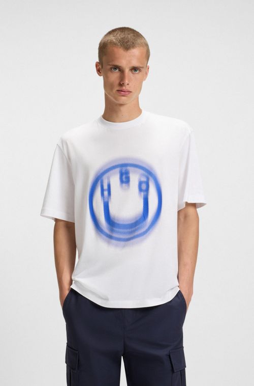 Camiseta Com Logo Desfocado Estampado