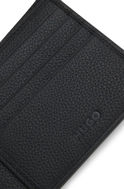 Carteira Dobrável De Couro Com Detalhe De Logo