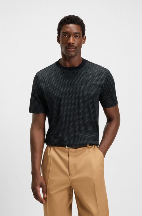 Camiseta De Algodão Mercerizado Com Monogramas