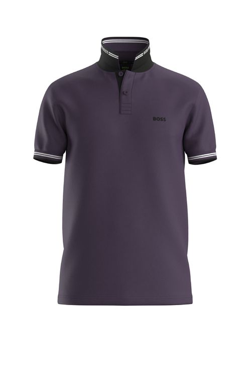 Polo De Ajuste Slim Em Algodão Elástico