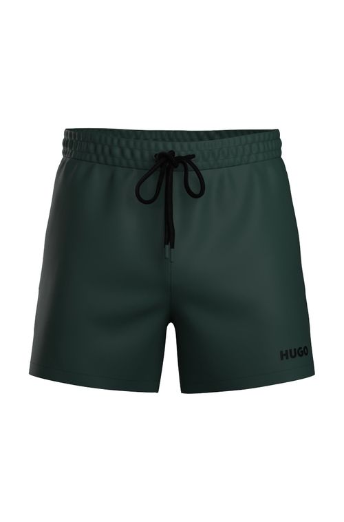 Shorts De Banho Forrado Com Logo Em Contraste