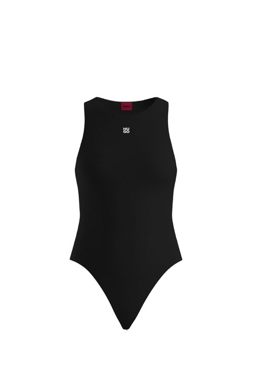 Body Em Jersey Elástico Com Logo Sobreposto