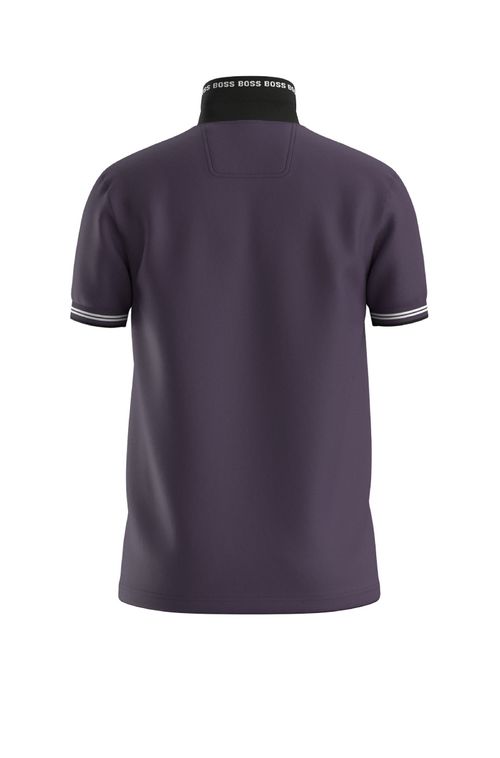 Polo De Ajuste Slim Em Algodão Elástico