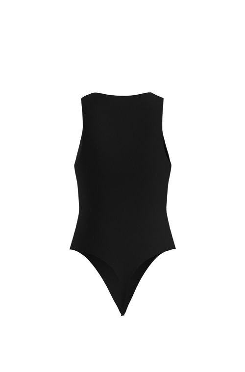 Body Em Jersey Elástico Com Logo Sobreposto