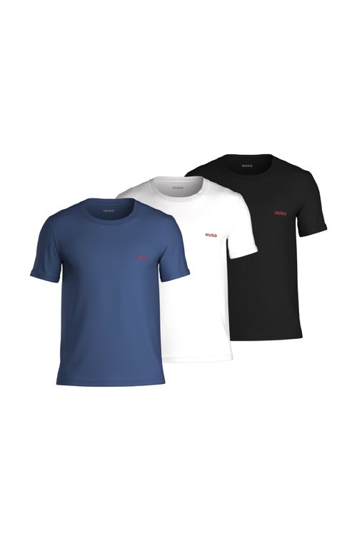 Pack De Três Camisetas Em Jersey De Algodão