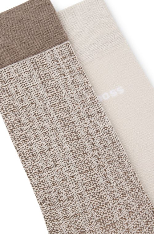 Pack De Dois Pares De Meias Em Mistura De Algodão