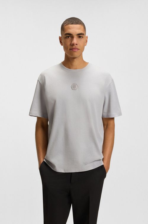 Camiseta em jersey de algodão com monograma Double B
