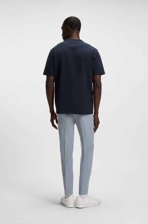 Calças Slim Fit Em Tecido Stretch Repelete À Água