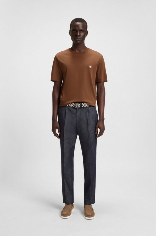 Camiseta De Ajuste Regular Em Algodão Com O Monograma Double B