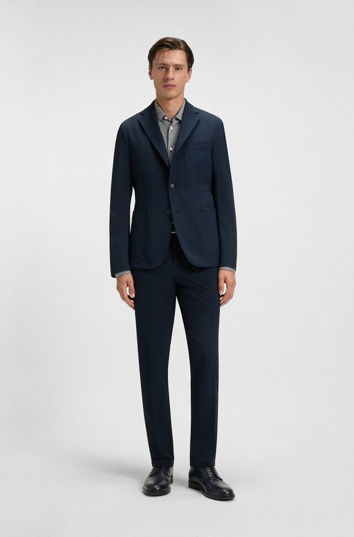 Camisa Slim Fit Em Tecido Flexível Com Padrão