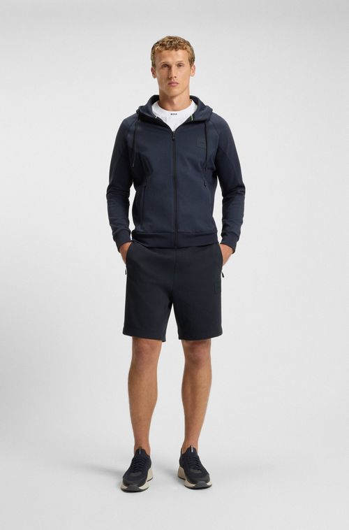 Shorts De Mistura De Algodão Com Elástico