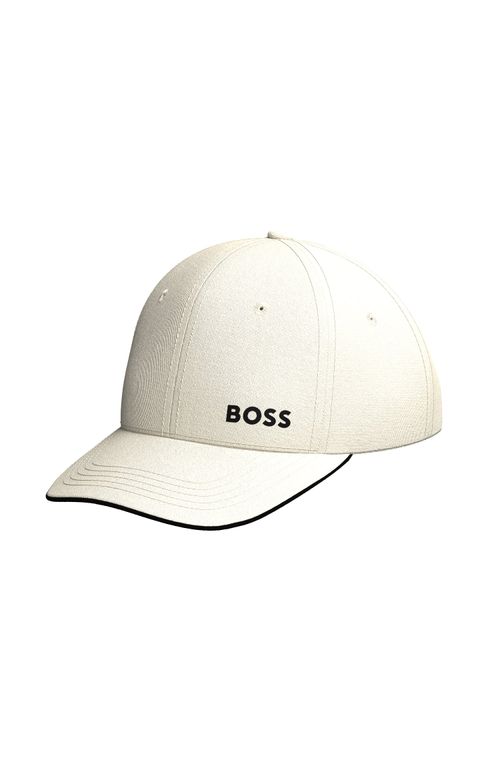 Boné Em Sarja De Algodão Com Logo Impresso