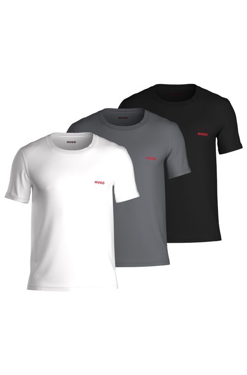 Pack De Três Camisetas Em Jersey De Algodão