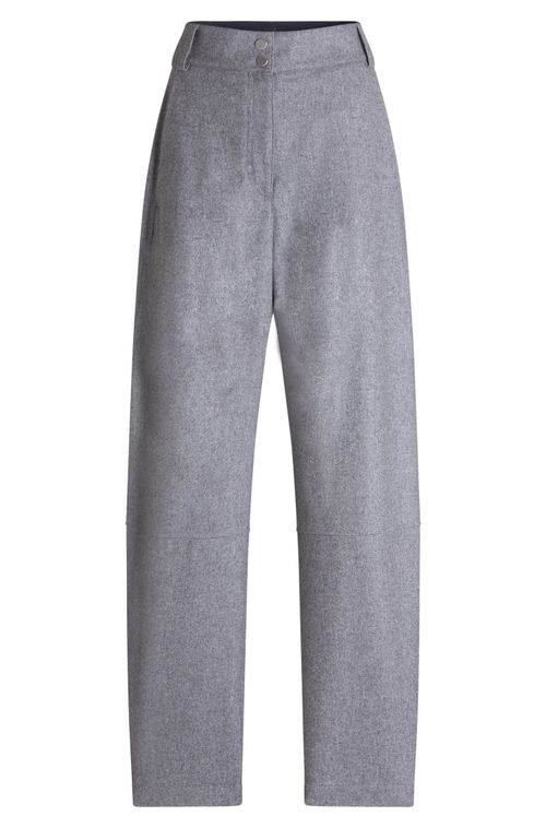 Calça De Mistura De Lã De Ajuste Relaxado