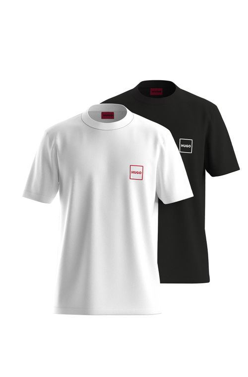 Pack Com Duas Camisetas De Algodão Com Estampas De Logo