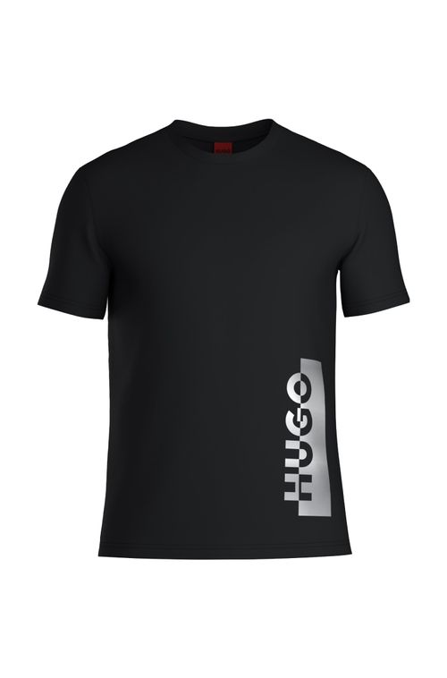 Camiseta De Algodão Com Estampa Lateral