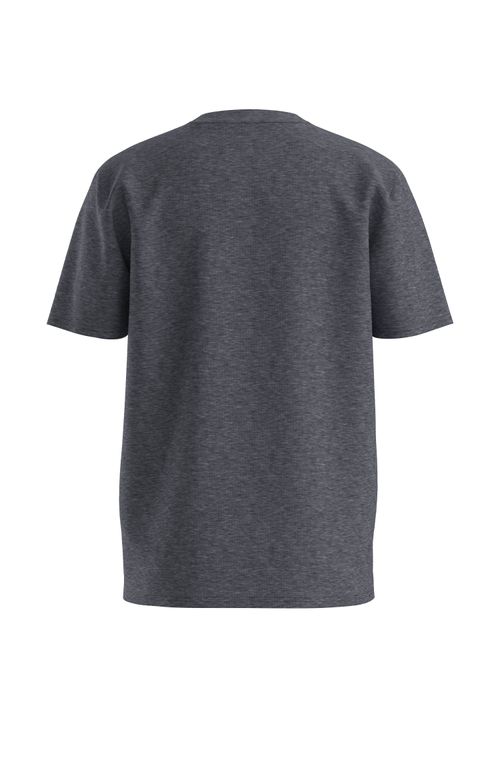 Camiseta Em Algodão Elástico Com Logo Contrastante