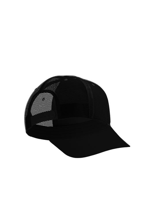 Boné Em Sarja De Algodão Com Painéis Em Mesh