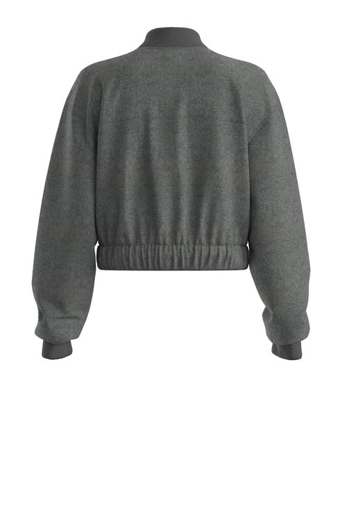 Jaqueta Cropped De Ajuste Regular