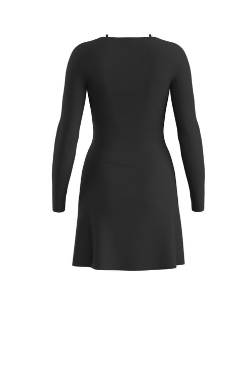 Vestido De Manga Longa De Ajuste Slim