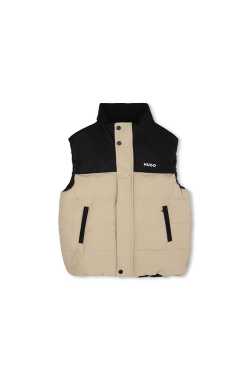 Colete Infantil Acolchoado Com Estampado De Logo