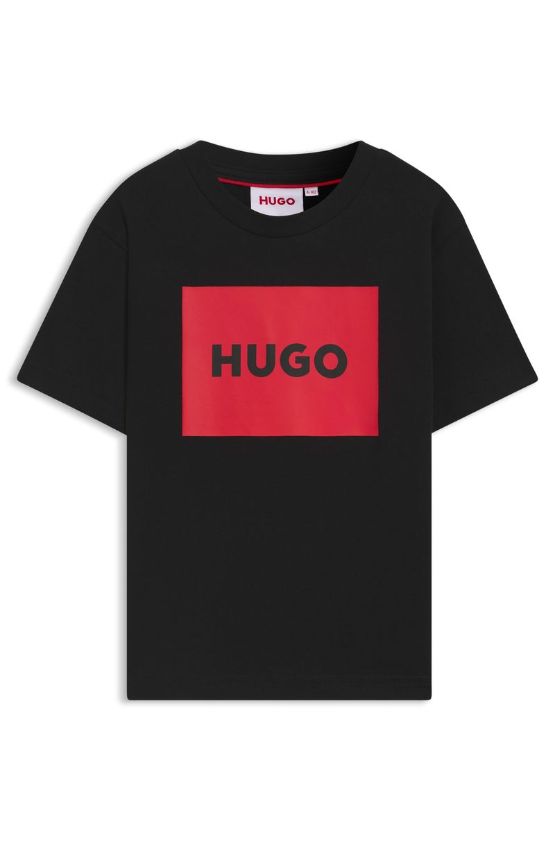 Camiseta Infantil Em Algodão Com Logo Vermelho
