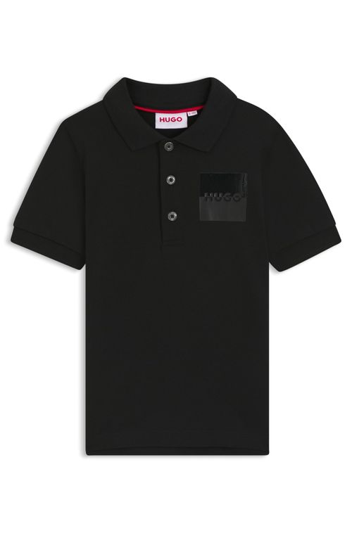 Polo Infantil Em Algodão Elástico Com Logo