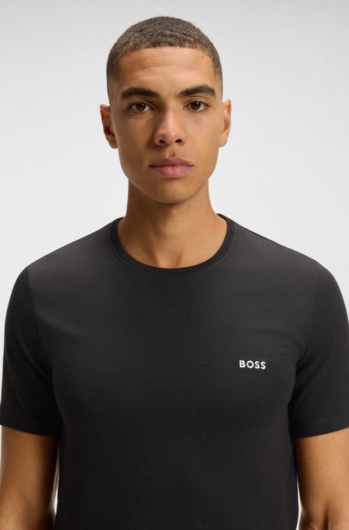 Pack De Três Camisetas Em Algodão Com Logo Bordado