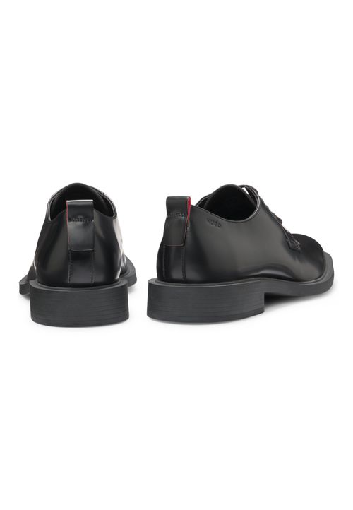 Sapatos Derby Em Couro Com Detalhe De Logo
