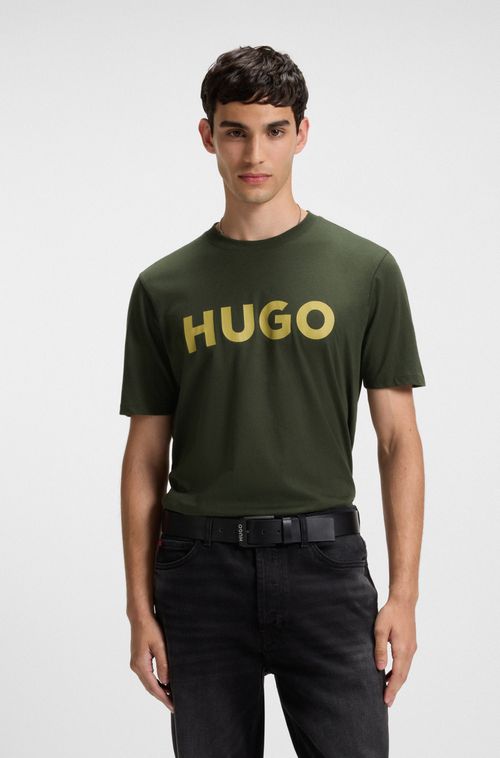 Camiseta De Ajuste Regular Em Algodão Com Estampa