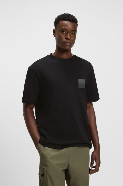 Camiseta De Ajuste Descontraído Em Algodão Com Logo