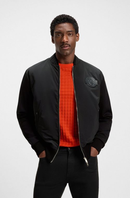 Jaqueta Porsche X Boss Em Jersey De Mistura De Algodão